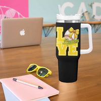 Vintage Banana Coquette Bow Tumbler With Handle LOVE Baseball Fan Sport Lover