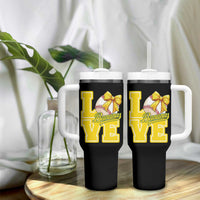 Vintage Banana Coquette Bow Tumbler With Handle LOVE Baseball Fan Sport Lover