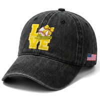 Vintage Banana Coquette Bow Washed Cotton Baseball Cap LOVE Baseball Fan Sport Lover