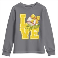 Vintage Banana Coquette Bow Youth Sweatshirt LOVE Baseball Fan Sport Lover