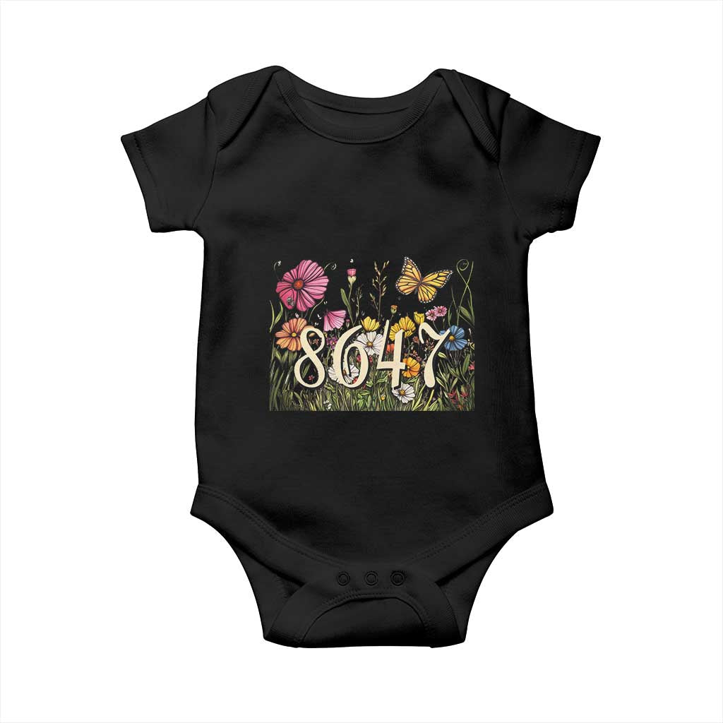 Funny 8647 Subtle Sarcasm Baby Onesie Floral Boho Style