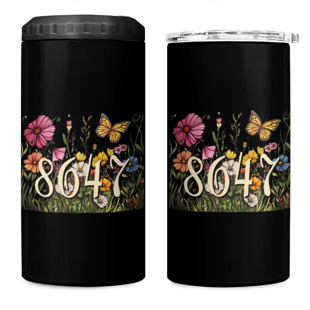 Funny 8647 Subtle Sarcasm 4 in 1 Can Cooler Tumbler Floral Boho Style