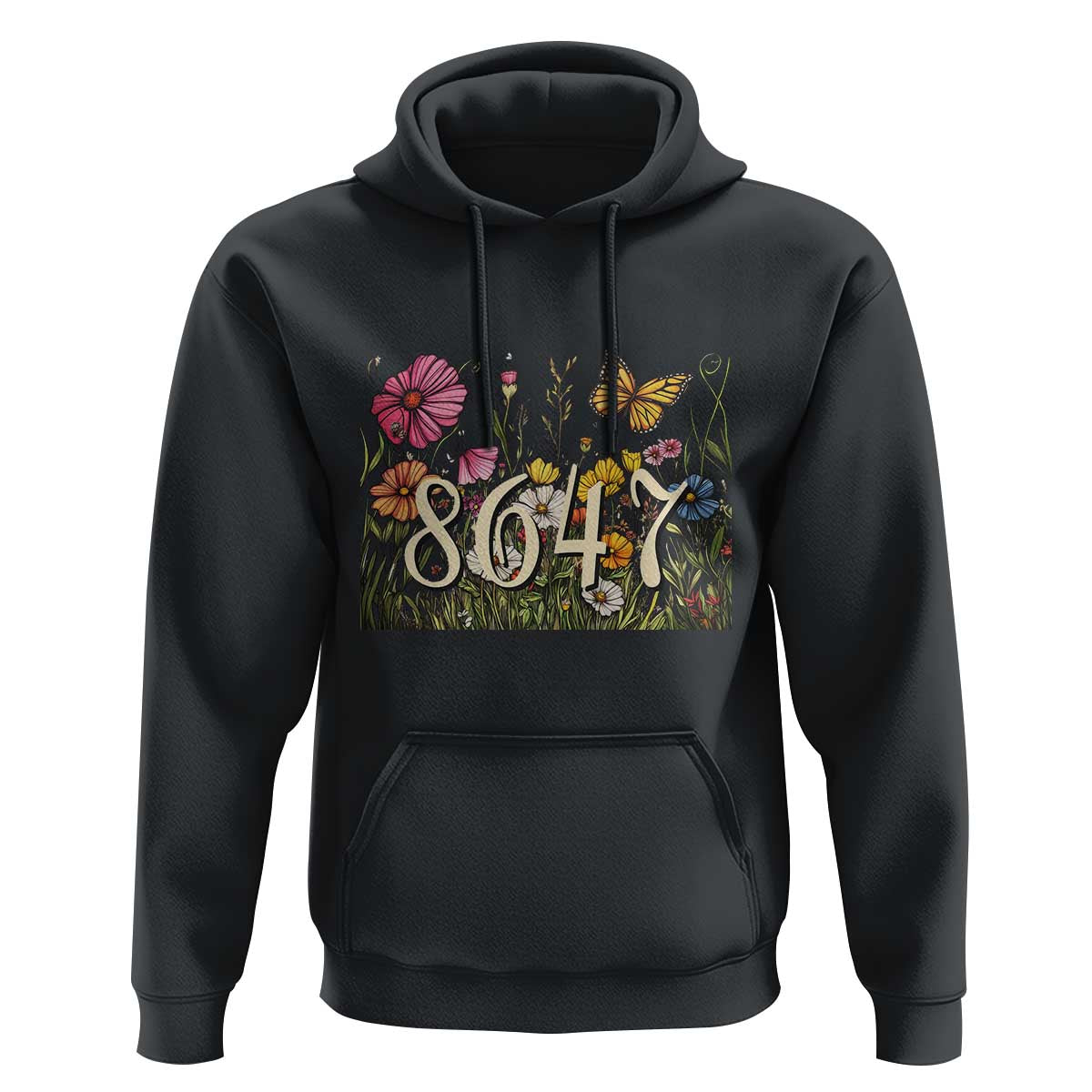 Funny 8647 Subtle Sarcasm Hoodie Floral Boho Style
