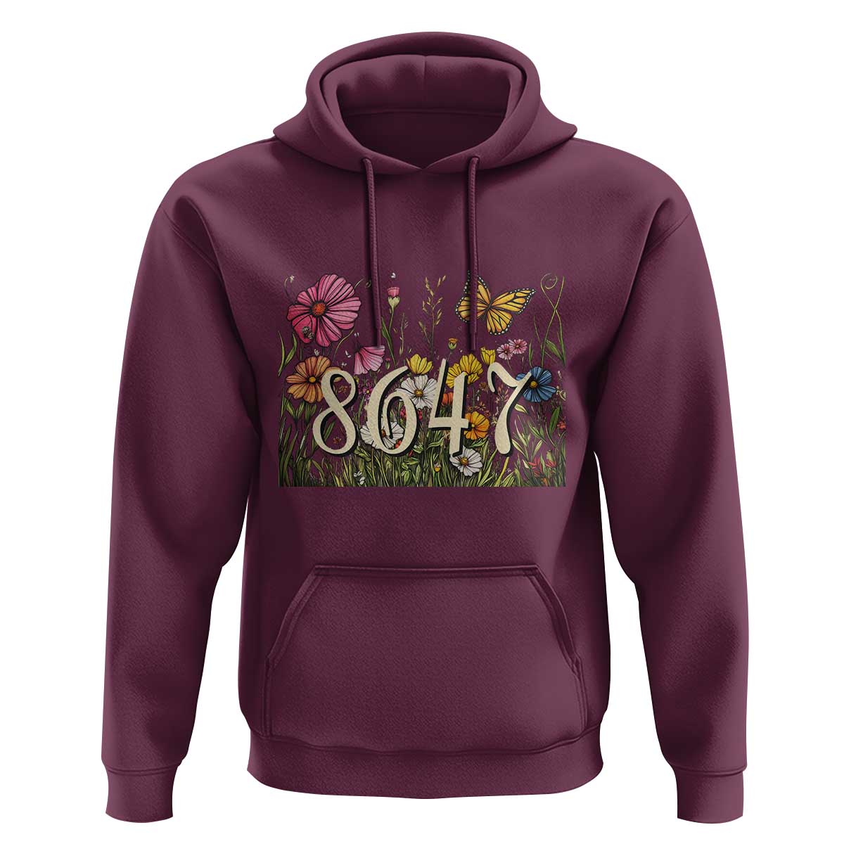 Funny 8647 Subtle Sarcasm Hoodie Floral Boho Style