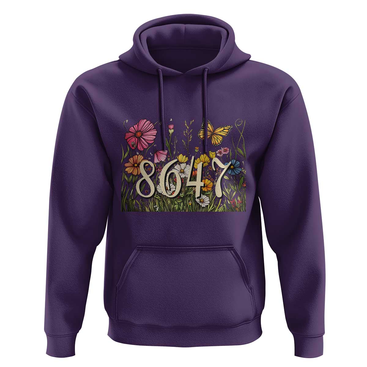 Funny 8647 Subtle Sarcasm Hoodie Floral Boho Style