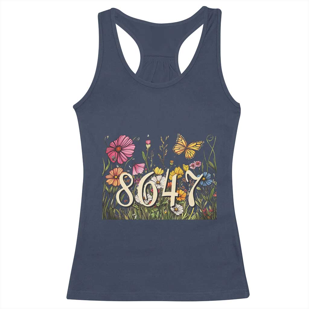 Funny 8647 Subtle Sarcasm Racerback Tank Top Floral Boho Style