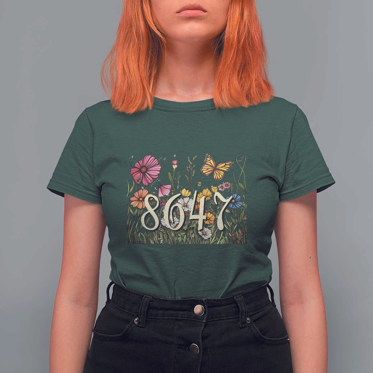 Funny 8647 Subtle Sarcasm T Shirt For Women Floral Boho Style