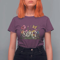 Funny 8647 Subtle Sarcasm T Shirt For Women Floral Boho Style