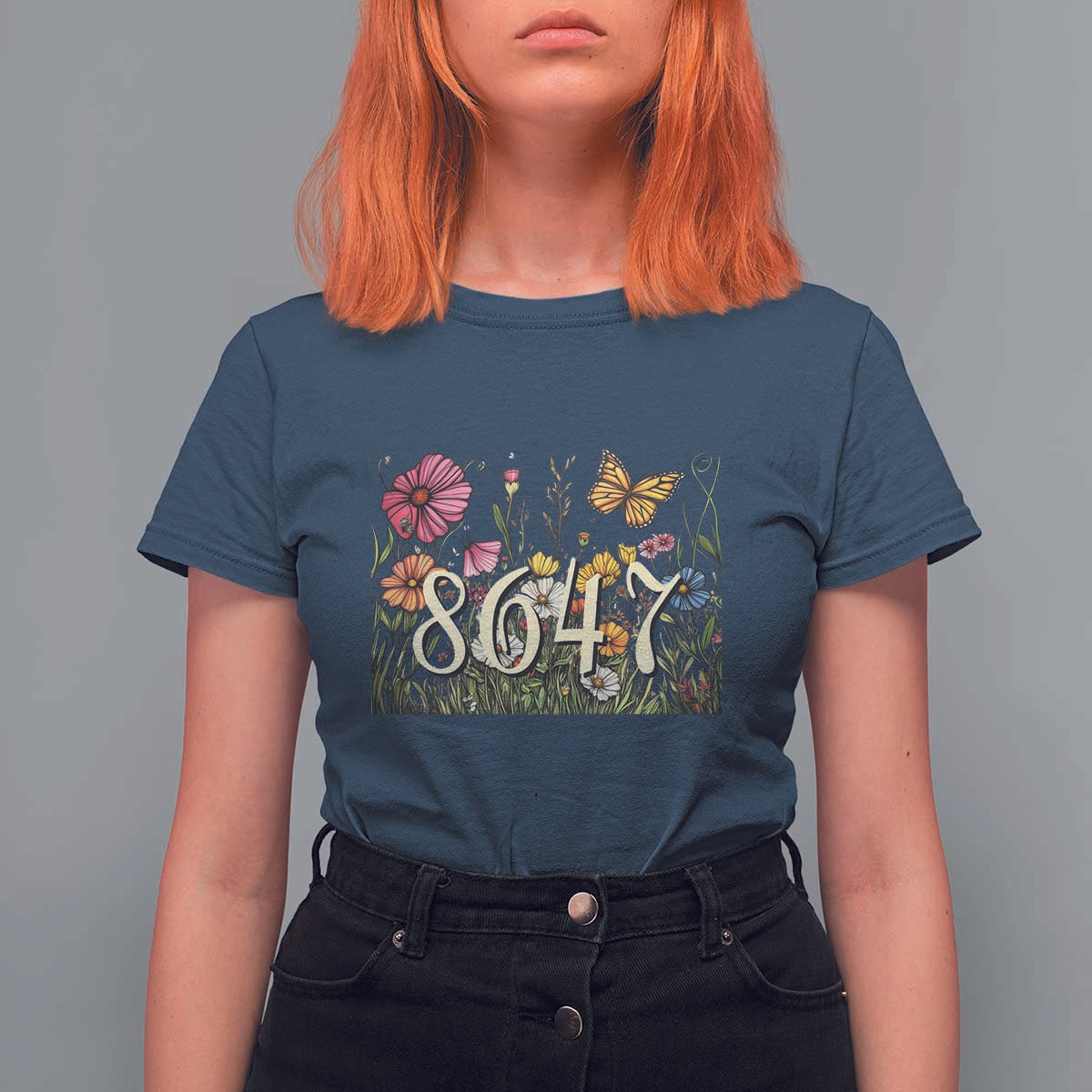 Funny 8647 Subtle Sarcasm T Shirt For Women Floral Boho Style