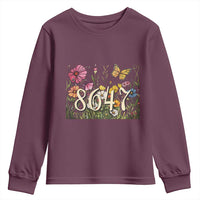 Funny 8647 Subtle Sarcasm Youth Sweatshirt Floral Boho Style