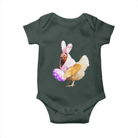 Funny Chicken Bunny Baby Onesie Happy Easter Eggs Farm