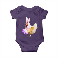 Funny Chicken Bunny Baby Onesie Happy Easter Eggs Farm