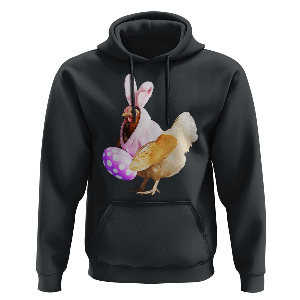 Funny Chicken Bunny Hoodie Happy Easter Eggs Farm