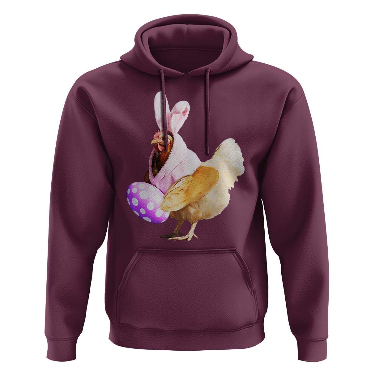 Funny Chicken Bunny Hoodie Happy Easter Eggs Farm