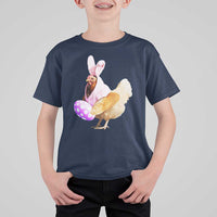 Funny Chicken Bunny T Shirt For Kid Happy Easter Eggs Farm