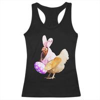 Funny Chicken Bunny Racerback Tank Top Happy Easter Eggs Farm