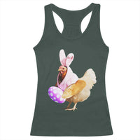 Funny Chicken Bunny Racerback Tank Top Happy Easter Eggs Farm