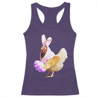 Funny Chicken Bunny Racerback Tank Top Happy Easter Eggs Farm