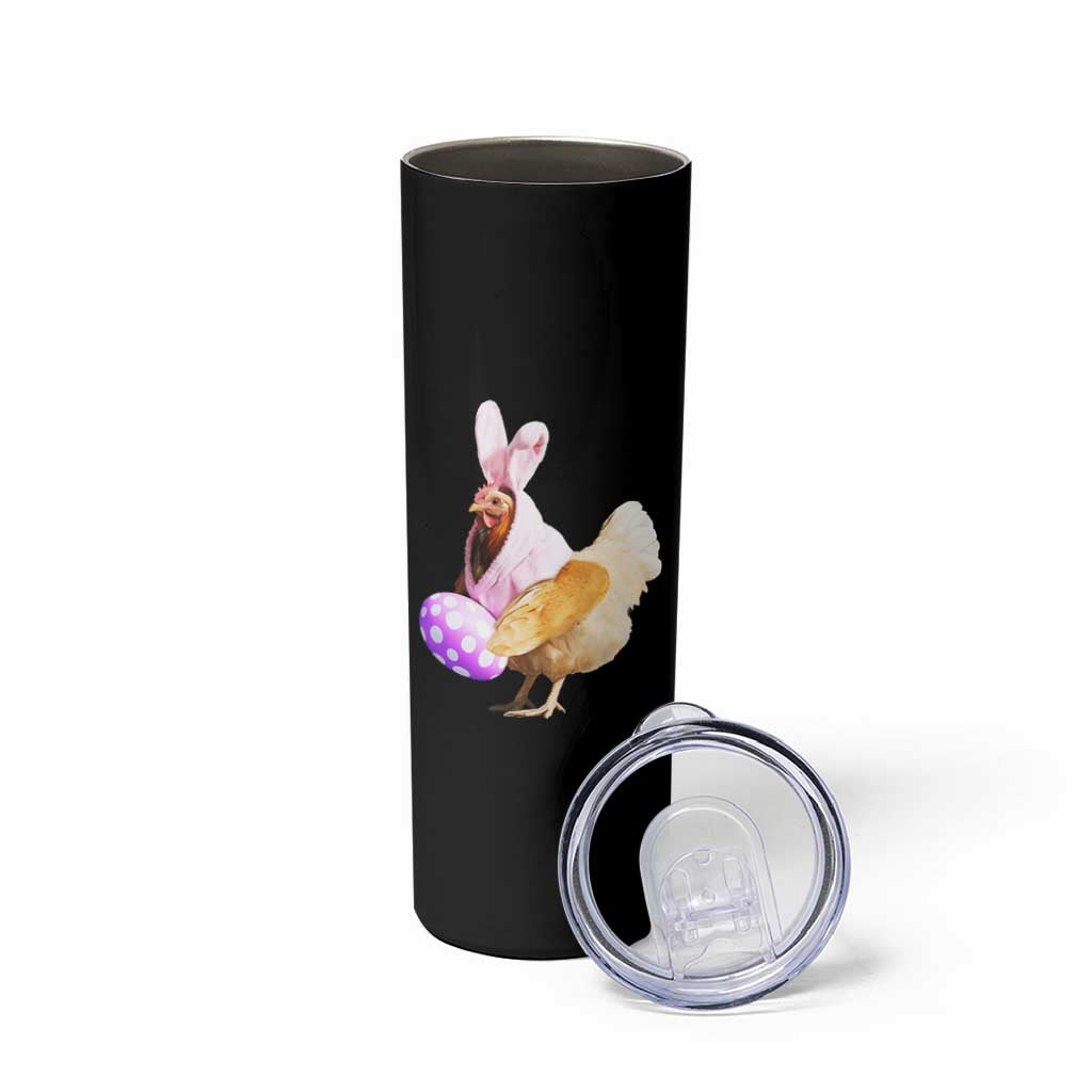Funny Chicken Bunny Skinny Tumbler Happy Easter Eggs Farm