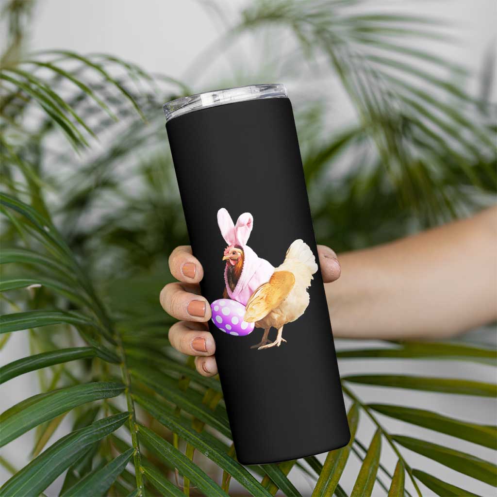 Funny Chicken Bunny Skinny Tumbler Happy Easter Eggs Farm