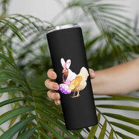 Funny Chicken Bunny Skinny Tumbler Happy Easter Eggs Farm