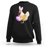 Funny Chicken Bunny Sweatshirt Happy Easter Eggs Farm