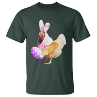 Funny Chicken Bunny T Shirt Happy Easter Eggs Farm