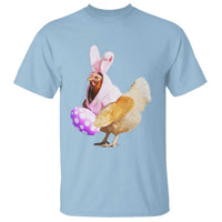 Funny Chicken Bunny T Shirt Happy Easter Eggs Farm