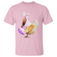 Funny Chicken Bunny T Shirt Happy Easter Eggs Farm