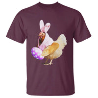 Funny Chicken Bunny T Shirt Happy Easter Eggs Farm