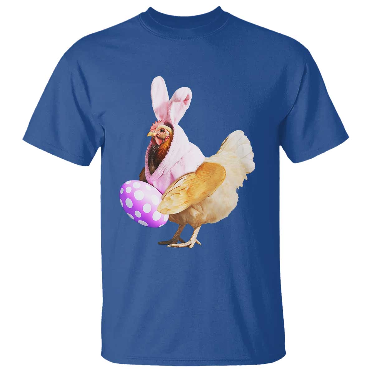 Funny Chicken Bunny T Shirt Happy Easter Eggs Farm