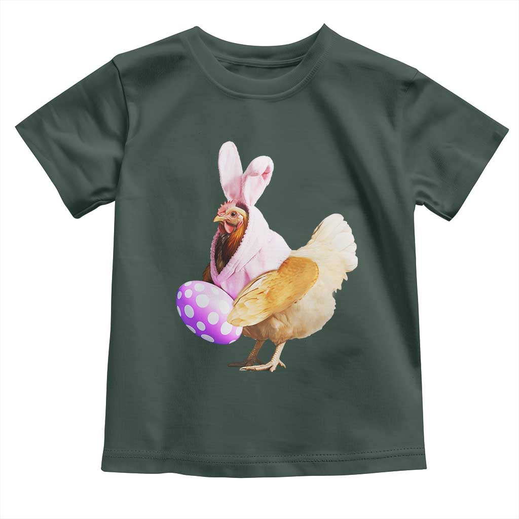 Funny Chicken Bunny Toddler T Shirt Happy Easter Eggs Farm