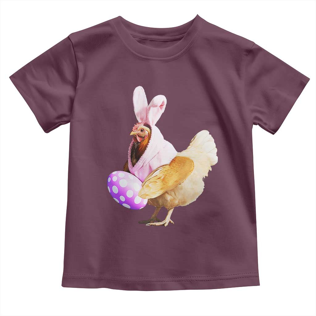 Funny Chicken Bunny Toddler T Shirt Happy Easter Eggs Farm