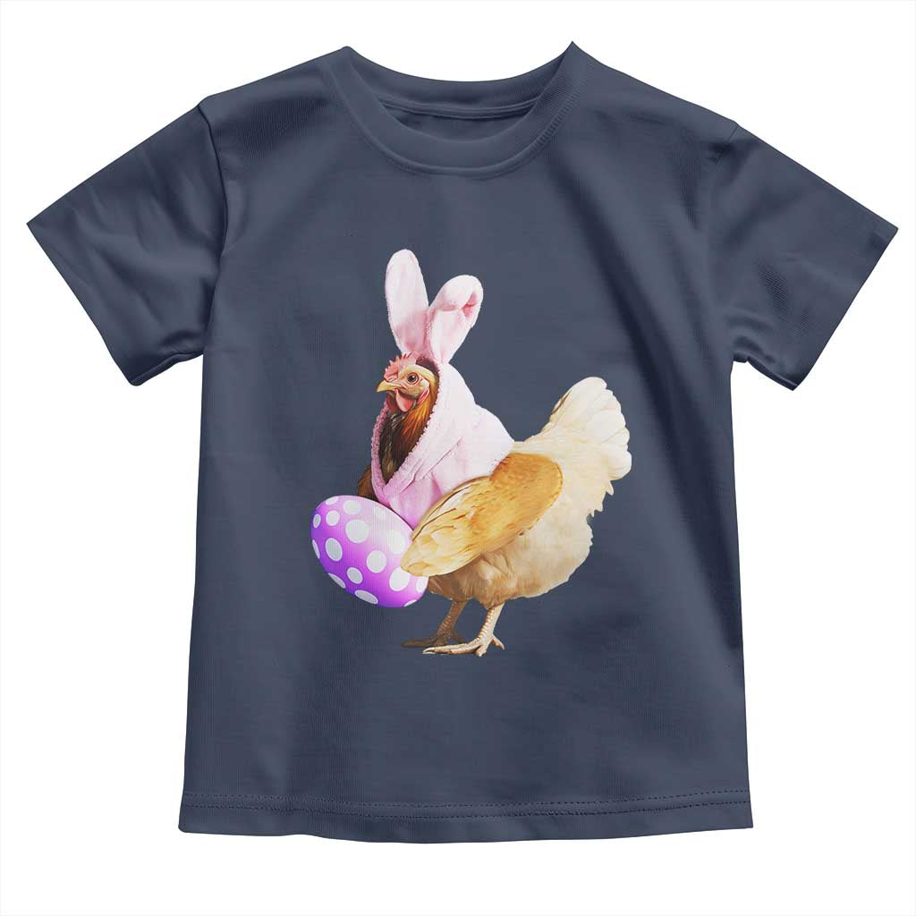 Funny Chicken Bunny Toddler T Shirt Happy Easter Eggs Farm