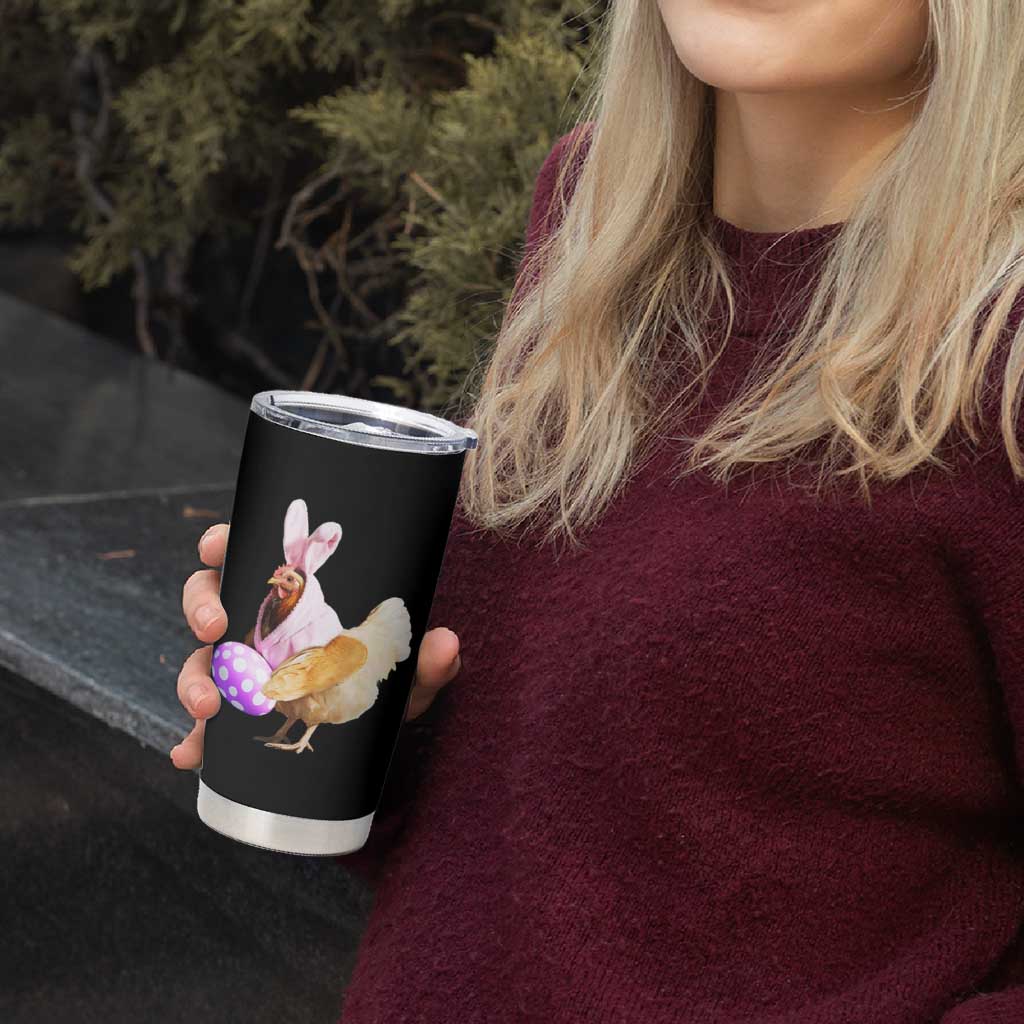 Funny Chicken Bunny Tumbler Cup Happy Easter Eggs Farm