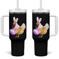 Funny Chicken Bunny Tumbler With Handle Happy Easter Eggs Farm