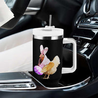 Funny Chicken Bunny Tumbler With Handle Happy Easter Eggs Farm