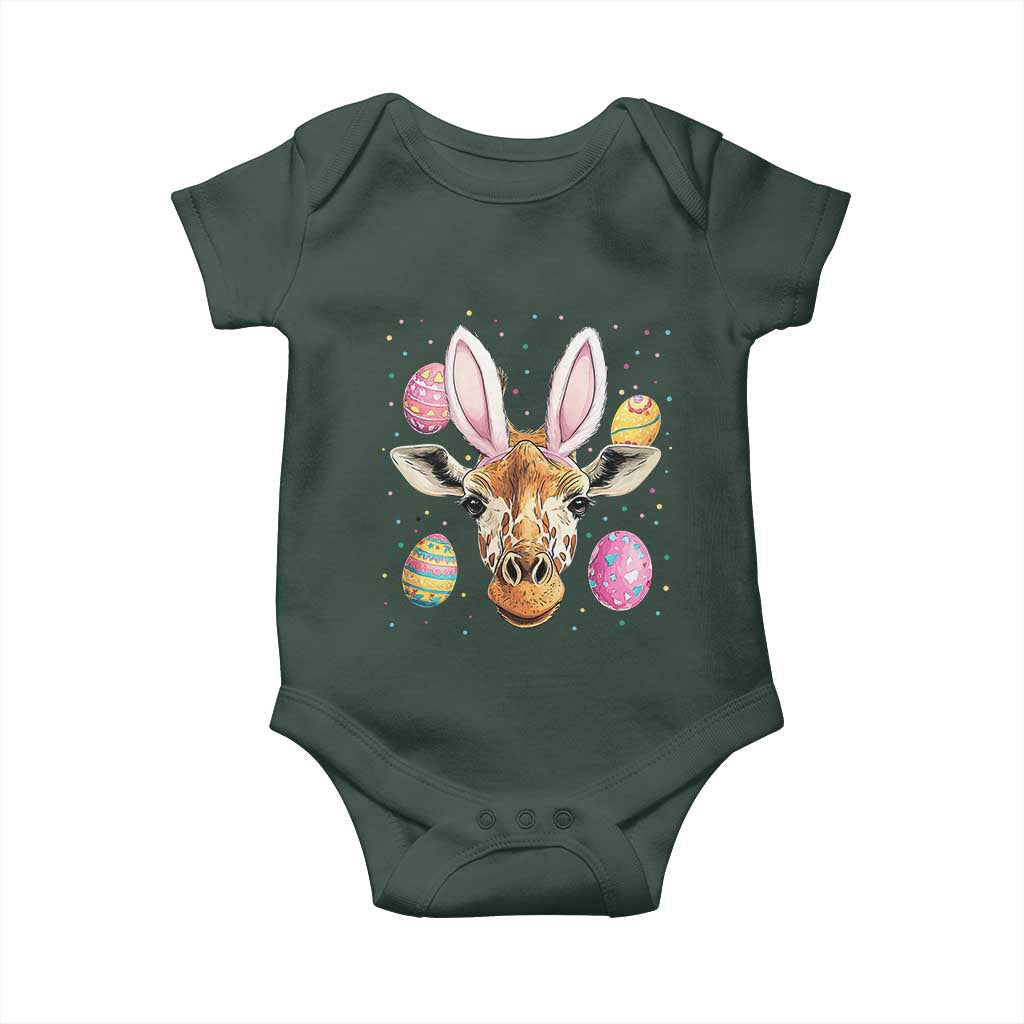 Funny Giraffe Bunny Baby Onesie Happy Easter Day Sunday