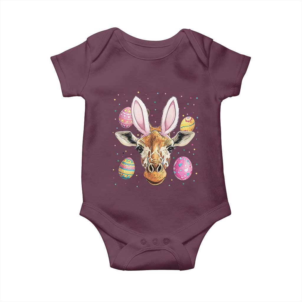 Funny Giraffe Bunny Baby Onesie Happy Easter Day Sunday
