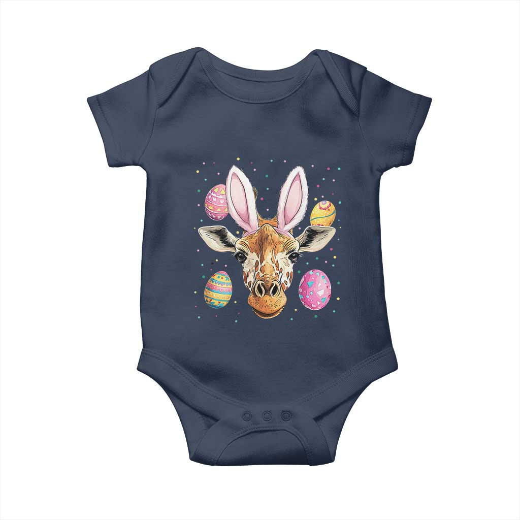 Funny Giraffe Bunny Baby Onesie Happy Easter Day Sunday