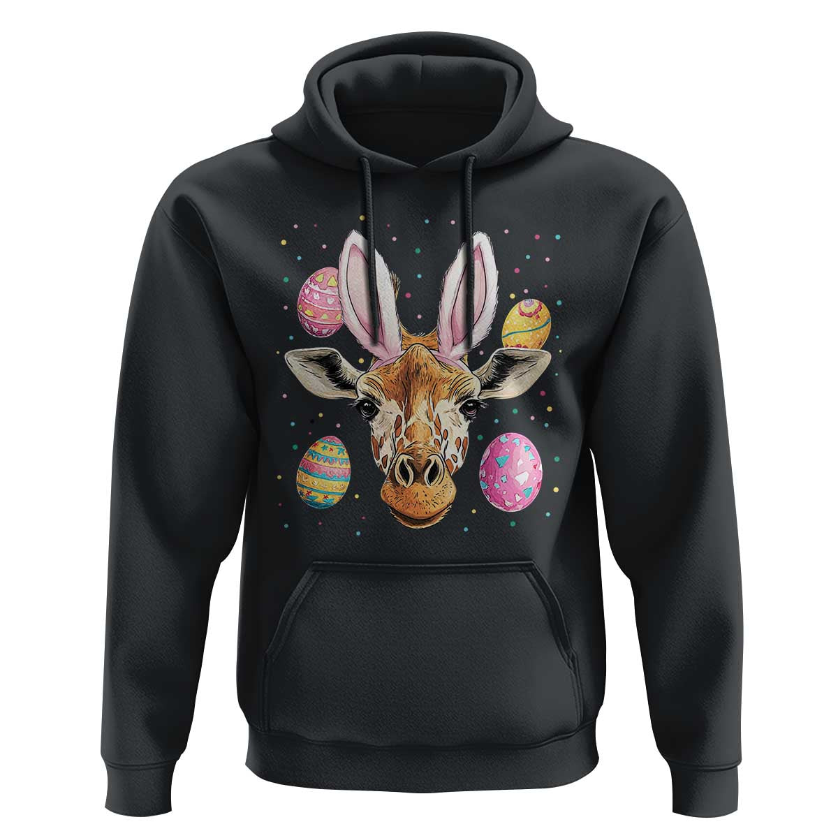 Funny Giraffe Bunny Hoodie Happy Easter Day Sunday
