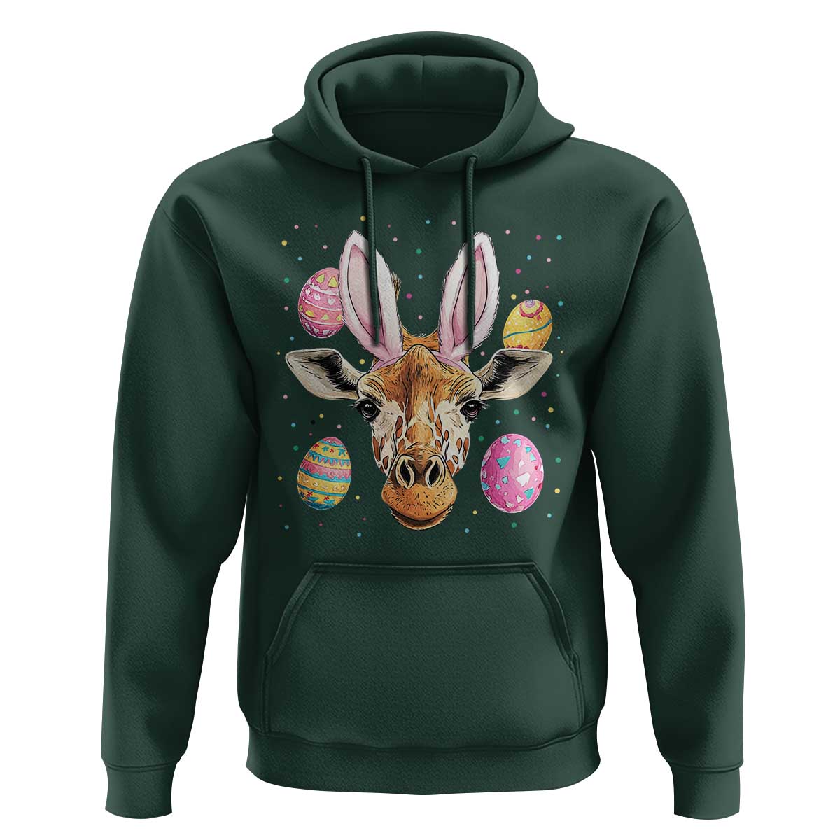 Funny Giraffe Bunny Hoodie Happy Easter Day Sunday