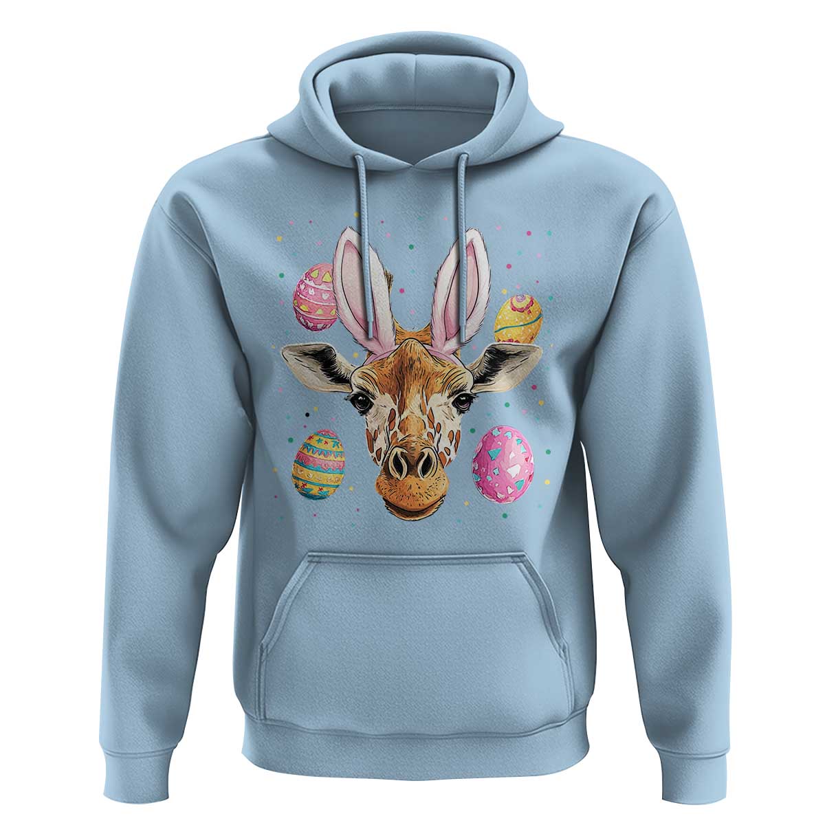 Funny Giraffe Bunny Hoodie Happy Easter Day Sunday