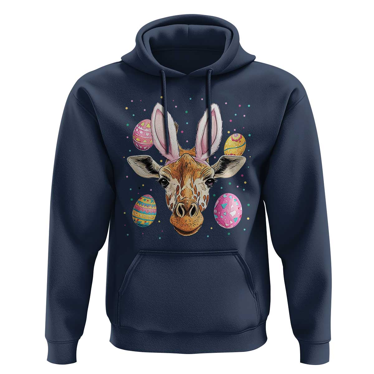Funny Giraffe Bunny Hoodie Happy Easter Day Sunday