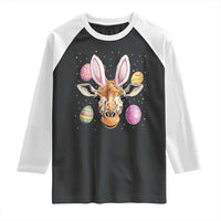 Funny Giraffe Bunny Raglan Shirt Happy Easter Day Sunday