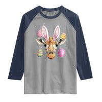 Funny Giraffe Bunny Raglan Shirt Happy Easter Day Sunday