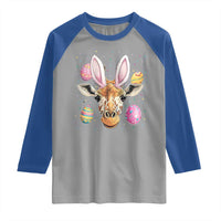 Funny Giraffe Bunny Raglan Shirt Happy Easter Day Sunday