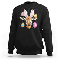 Funny Giraffe Bunny Sweatshirt Happy Easter Day Sunday