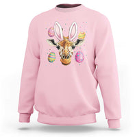 Funny Giraffe Bunny Sweatshirt Happy Easter Day Sunday