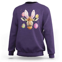 Funny Giraffe Bunny Sweatshirt Happy Easter Day Sunday